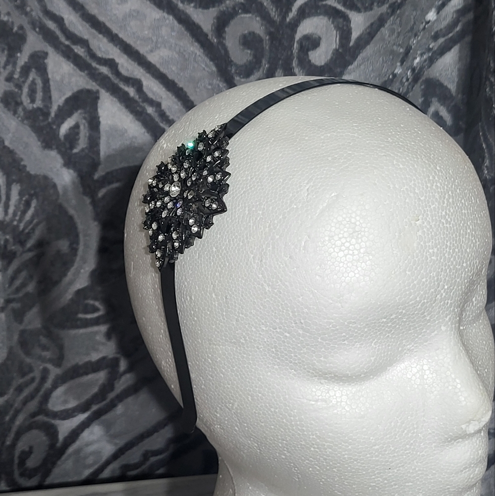Black Metal and Rhinestone Headband